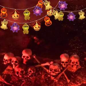 Luces Navideñas al por Mayor Howlighting de Alta Calidad, Decoraciones Festivas de Halloween, Cadena de Luces LED con Diseño de Calabaza, Murciélago y Araña - Product Image 4