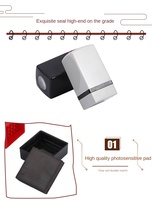 Matériau de tampon photosensible carré 20x20 à coque unique GM.SF.HB, gris-noir, 7 mm, pour tampon flash de bureau en plastique, vente en gros