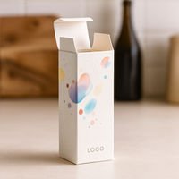 Boîte d'emballage personnalisée pour sérum, papier cartonné à texture spéciale avec logo estampé à chaud pour les soins de la peau