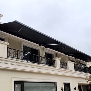 Mái hiên ngoài trời bằng điện với khung nhôm trắng & điều khiển từ xa bằng acrylic, mái hiên khung nhôm trắng cho sân hiên - Product Image 5