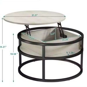 Mesa de centro de madera con tapa elevable para comercio transfronterizo, mueble de sala de estar de pie para uso doméstico, mesa de té sencilla y de alto valor. - Product Image 4