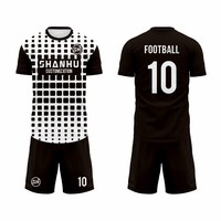 Ensemble de survêtement personnalisé pour hommes, t-shirts et pantalons de football en polyester, impression par sublimation avec logo personnalisé
