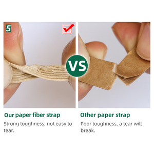 Bande de cerclage en papier kraft 100% compostable, rouleau de sangle en papier pour l'emballage de cartons et de palettes - Product Image 6