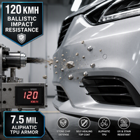 Film de protection de peinture automobile (PPF) en TPU gris métallisé brillant, anti-jaunissement, auto-réparateur