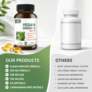 Gélules végétales personnalisées Shecome à l'Oméga-3 pour la santé cardiaque des hommes et des femmes – Complément alimentaire d'Oméga-3 - Product Image 6