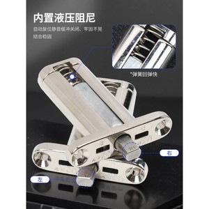 Charnière hydraulique à amortissement pour coiffeuse, en acier inoxydable, dissimulée, à dégagement rapide, relevable, pour meubles - Product Image 1