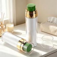 Flacon cosmétique haut de gamme en plastique sous vide de 50 ml, emballage pulvérisateur sans air en PET, soin hydratant, double paroi, contenant populaire