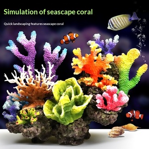 Árbol de <span class=keywords><strong>Coral</strong></span> Artificial, Set Completo para Decoración de Peceras Pequeñas, Piedra, Plantas Marinas, Caja de Vida para Camarones, para Acuario - Product Image 2