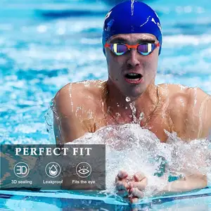 Custom Logo Mirrored Swim Goggles UV Protection Racing Adult Best Swimming Goggles