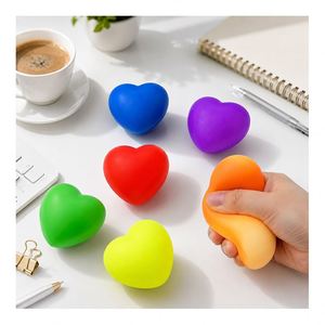 Wholesale Glow in Dark Heart Cube Squeeze Toy Soft TPR <b>Squishy</b> Stress Ball Sensory Fidget Party Gift Supplier Pack - Product Image 6
