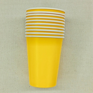 DAMAI - Juego de Vajilla de Papel Amarillo para Fiestas, Vajilla Desechable para Mesa de Fiesta, Platos de Papel Sólido de 7 y 9 Pulgadas, Vasos y Servilletas - Product Image 5