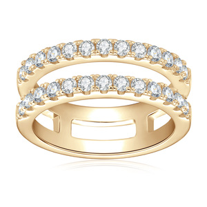 แหวนทอง 14k ชุบทองแดงคุณภาพสูง ประดับเพชรโมอิสซาไนต์ 1 กะรัต ดีไซน์แบบ Eternity Band สำหรับผู้หญิง ทันสมัย ขายส่ง - Product Image 6