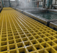 Plateforme de grillage en PRV résistant aux produits chimiques, panneaux de grillage en fibre de verre pour les eaux usées de galvanoplastie