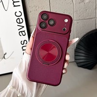 Étui de téléphone magnétique à rabat avec texture litchi perforée à 360 degrés pour iPhone 18 Pro Max, iPhone 18 Pro et 17 Pro Max