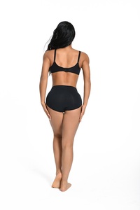 Culottes Triangle Femme Grande Taille en Modal à Taille Élastique Large, Coupe Haute, Extensibles, Confortables, Couleurs Unies Noir et Nude, Usage Quotidien - Product Image 4