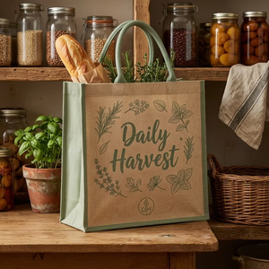 Sac fourre-tout en <span class=keywords><strong>toile</strong></span> <span class=keywords><strong>de</strong></span> <span class=keywords><strong>jute</strong></span> biodégradable et durable, imprimé sur mesure, en <span class=keywords><strong>toile</strong></span> <span class=keywords><strong>de</strong></span> <span class=keywords><strong>jute</strong></span> naturelle rigide, emballage cadeau haut <span class=keywords><strong>de</strong></span> gamme pour souvenir <span class=keywords><strong>de</strong></span> vacances - Product Image 1