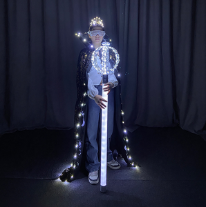 <span class=keywords><strong>Night</strong></span> <span class=keywords><strong>Club</strong></span> Party Performance Wear Glowing Bar Beauty <span class=keywords><strong>Queen</strong></span> Flash Paillettes Cape Show Éclairage Cape Pour <span class=keywords><strong>Club</strong></span> Party - Product Image 2