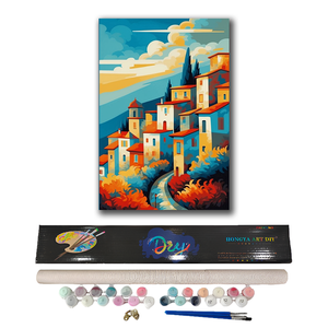 <span class=keywords><strong>Paysage</strong></span> méditerranéen Art Peinture par numéros Belle ville <span class=keywords><strong>de</strong></span> <span class=keywords><strong>bord</strong></span> <span class=keywords><strong>de</strong></span> <span class=keywords><strong>mer</strong></span> art photos enfants personnalité peinture numérique - Product Image 1