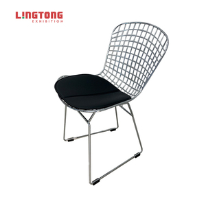 Silla de comedor de alambre de metal de ocio de pierna de acero sólido de lujo para cafetería - Product Image 3