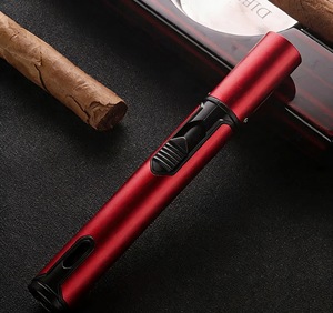 Windproof Jet Torch Lighter <b>Large</b> Capacity Refillable Butane for Cigar Portable Outdoor <b>BBQ</b> Custom Logo Wholesale Bulk - Product Image 3