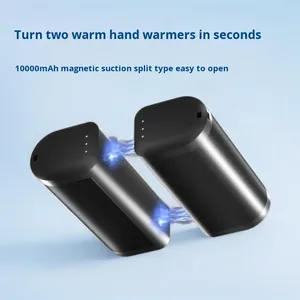Calentadores de Manos Recargables Magnéticos Verdadero Doble Calor 10000mAh 15 Horas Máx. 55 Calentador Eléctrico Banco de Energía para Hombres Mujeres - Product Image 5