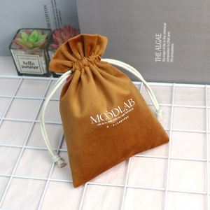 Custom Logo Printed Recyclable Velvet <b>Drawstring</b> <b>Pouch</b> for Jewelry Watch Gemstone & Necklaces-Luxury Gift Packaging - Product Image 3