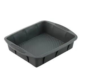 Ensemble d'outils de cuisson antiadhésifs grand moule rectangulaire personnalisé en gel de silicone pour la cuisson de gâteaux