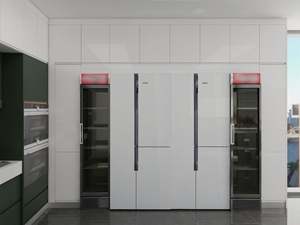 Îlot de cuisine modulaire sur mesure de style moderne, finition brillante, contreplaqué, panneau mélaminé, évier en acier inoxydable pour meubles de maison, appartements - Product Image 5
