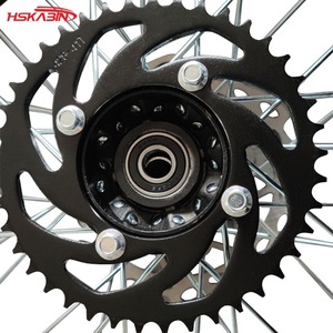 Roues de moto tout-terrain en alliage d'aluminium de 1,85 x 14 pouces avec autocollants, ensemble roue-pneu avec disques de frein - Product Image 4