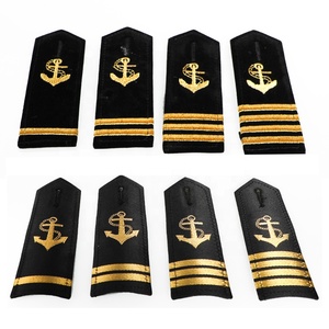 Office Commander Formal Uniform Shoulder Boards Custom Nickel-Free Woven Star Pattern Fabric Epaulets for Garment <strong>Application</strong> - Product Image 4