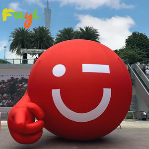 Globo Inflable Amarillo con Cara Sonriente, Globo Inflable con <span class=keywords><strong>Emoji</strong></span> para Decoración Divertida al Aire Libre - Product Image 4
