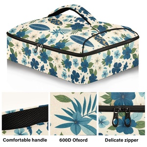Hawaiian Large-Capacity Thermal Lunch Cooler Bag Custom Print Portable Insulated Pizza Bag for Picnic Food Bag With Logo - Product Image 2