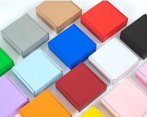 Cajas de Cartón Cuadradas para Envíos, Color Kraft, Extra Gruesas, Negras y Blancas, para Embalaje Exprés y Estilo Ins - Product Image 2