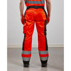 Blaklader-153318605599D132 Hi-Vis กางเกงขายาวสีแดง/ดำ-7330509377475ชุดทำงาน HI-VIS - Product Image 4