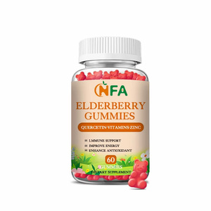 Custom Vitamin C Extract Supplement Support Immune System Improve Energy Natural Elderberry Gummies for Adults - Product Image 1