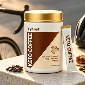 กาแฟคีโตแบบซอง 18 ซอง ยี่ห้อ OEM ผลิตภัณฑ์สั่งทำพิเศษ สูตรอ่อนโยน ช่วยเสริมสร้างความมั่นใจและความมีชีวิตชีวา บรรจุในกระปุกสีขาว - Product Image 4