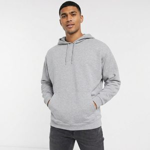 Sudadera con Capucha Gris Extra Grande Unisex, Transpirable, Ropa para Hombre de Talla Grande, Logotipo Personalizado, Sudadera con Capucha de Invierno para Hombre de Talla Grande, Logotipo Personalizado - Product Image 1