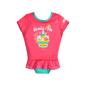 High Quality Custom Logo Girls Conjoined Swim Wetsuit Beach Swimming Swimsuit with Back Zipper