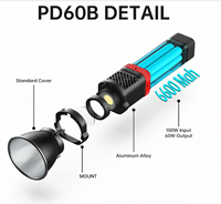 Kit d'éclairage photo professionnel personnalisable GVM PD60B, lumière LED, tissu diffuseur, lumière de remplissage pour vlogs, accessoires de studio photo