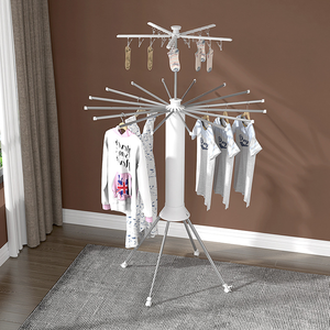 Trong nhà 360 ° xoay kim loại ráp quần áo khô giá Trung Quốc ffloor gấp giặt khô giá - Product Image 5