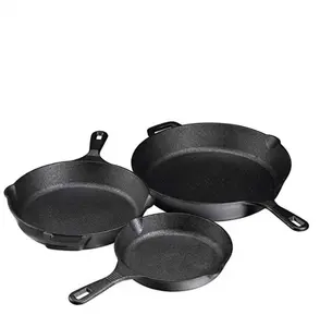 20 25 30CM Gusseisen Bratpfanne 3 Stück Kochgeschirr Set Antihaft-Backformen Set Deep Skillet Küchen geschirr Kochset