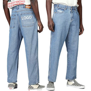 custom logo Latest Designer <b>Jeans</b> Men Custom Logo Embroidery Men <b>Jeans</b> Pants Fashion Casual Men's <b>Jeans</b> High Quality - Product Image 6