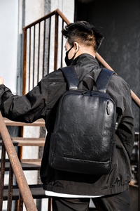 2024 fabricants les plus vendus personnalisé mode loisirs grande capacité collège vent sac de <span class=keywords><strong>voyage</strong></span> en cuir Pu hommes sac à dos - Product Image 6