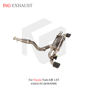 ING Ensemble complet de tuyaux d'échappement en acier inoxydable de haute qualité pour Toyota Yaris GR 1.6T 2020 tuyau de descente résonnant et catback - Product Image 4