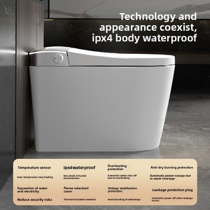Sanitário Moderno de Cerâmica com Controle de Voz, Descarga Automática, Secagem a Ar, Montagem no Chão, Drenagem S-Trap, Controle Remoto Incluído - Product Image 5