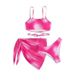 Trajes de Baño de Mujer al por Mayor: Conjunto de Bikini de 3 Piezas con Pareo y Atado para Playa - Product Image 6
