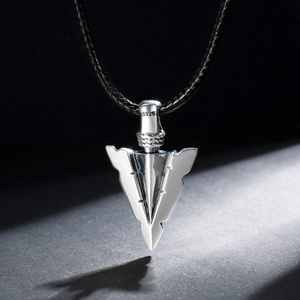 Isunni 925 de plata esterlina flecha Memorial colgante cenizas de cremación de la joyería duelo recuerdos regalo urna collar - Product Image 4