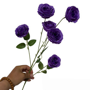 <span class=keywords><strong>Flores</strong></span> DE BODA artificiales moradas para decoración navideña para centro comercial, escaparates, guías de carretera, flor de Acción de Gracias - Product Image 5