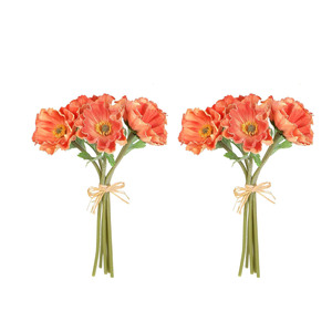 Ramos de Amapolas Artificiales de PU de 5 Tallos Atados a Mano al por Mayor, Amapolas de Maíz Artificiales para Ramos de Boda y Accesorios de Fotografía - Product Image 1