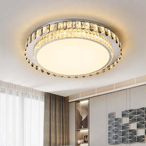 Nouveau Style Hôtel Décoration led plafonnier rond carré hotelgold moderne k9 plafonnier en cristal - Product Image 1
